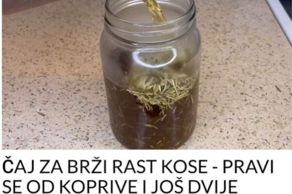 ČAJ ZA BRŽI RAST KOSE – PRAVI SE OD KOPRIVE I JOŠ DVIJE BILJKE: Spas Za Tanku, Rijetku I Kosu Koja Značajno Opada!