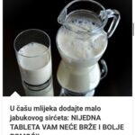 U čašu mlijeka dodajte malo jabukovog sirćeta: Nijedna tableta vam neće brže i bolje pomoći