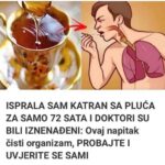 ISPRALA JE KATRAN SA PLUĆA ZA SAMO 72 SATA I DOKTORI SU BILI U ČUDU: Ovaj napitak čisti organizam!