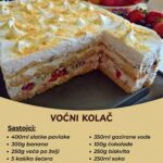 Voćni kolač sa piškotama – Ne peče se, a spreman za 15 minuta!