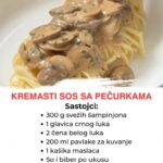Neodoljiv dodatak uz piletinu ili testeninu – Kremasti sos sa pečurkama