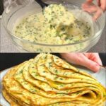 🥒🥔 TIKVICE I KROMPIR PALAČINKE SA KREMASTIM SOSOM OD KRASTAVCA I KOPRA – lagani i ukusni zalogaji! Savršena kombinacija palačinki i aromatičnog sosa.