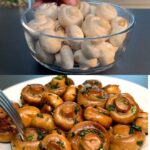 GLJIVE DINSTANE U BIJELOM LUKU I MASLACU SA SVJEŽIM PERŠUNOM 🍄🧄🌿 Aromatičan i ukusan prilog koji se topi u ustima!