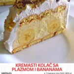 “Najkremastiji kolač bez pečenja – Plazma, banane i 15 minuta posla!” 🍌🍰