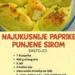 NAJUKUSNIJE PAPRIKE PUNJENE SIROM…brzo i lako do ručka za cijelu porodicu