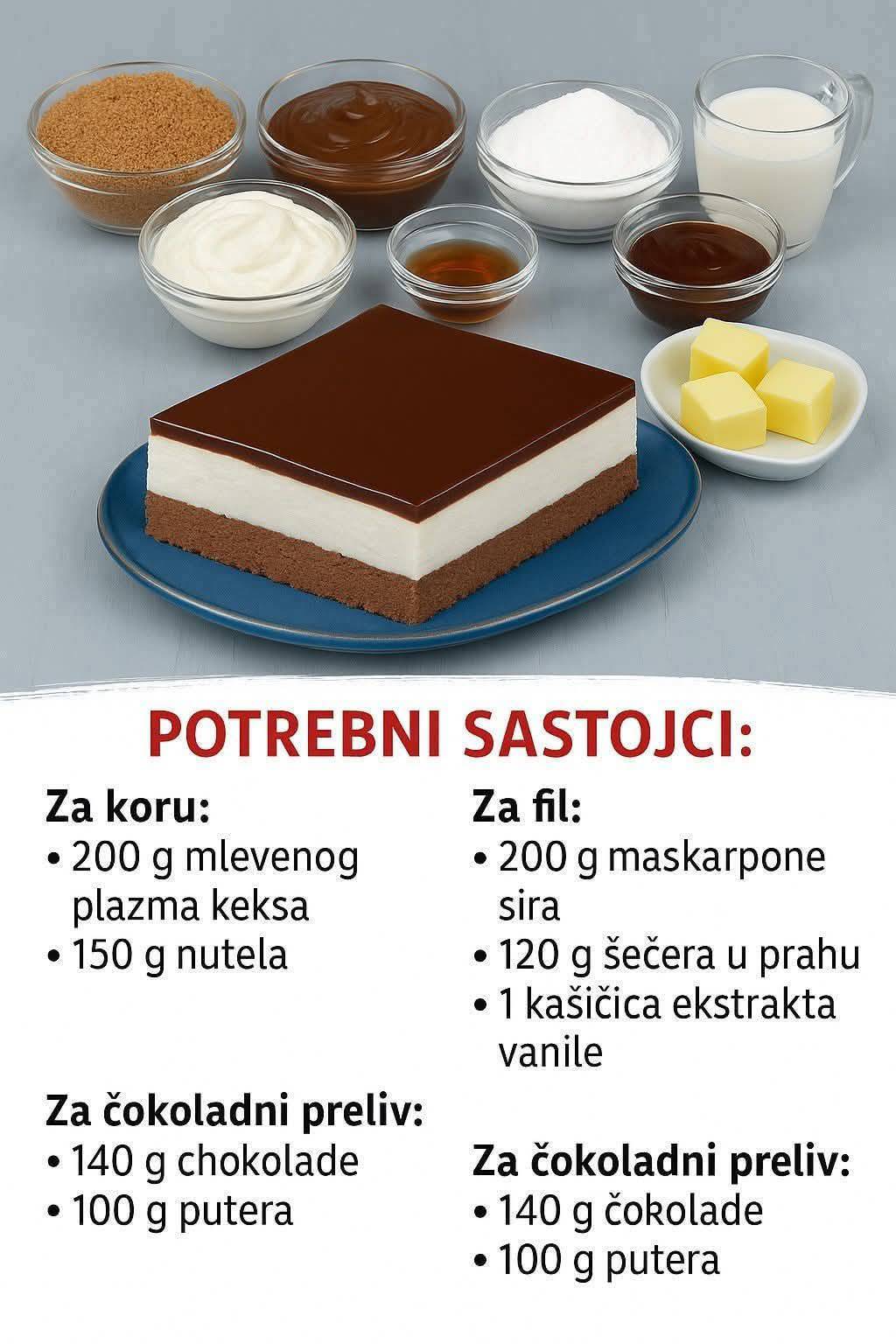 BOLJI OD SVEGA ŠTO STE DOSAD PROBALI! 🍰 Gotov za 10 minuta – lagani kolač sa keksom koji osvaja na prvi zalogaj! 😍