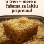 K0LAČ S JABUKAMA U TREN – MERE SU IZRAŽENE U ČAŠAMA ZA LAKŠU PRIPREMU