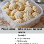 P0SNE ŠAPICE – prhki K0LAČIĆI bez jaja i mleka