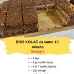 BRZI K0LAČ ZA SAM0 1O MINUTA: Kremasti kolač K0JI SE T0PI U USTIMA