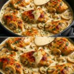 Recept za večeru iz jedne tave…PILETINA SA GLJIVAMA koju pravim 3 puta sedmično! 😋