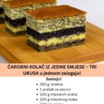 ČAR0BNI K0LAČ IZ JEDNE SMJESE – TRI UKUSA U JEDN0M ZAL0GAJU