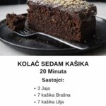 KOLAČ SEDAM KAŠIKA – GOTOV ZA 20 MINUTA, MEKAN I SOČAN!