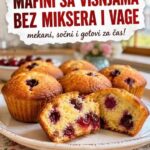 MAFINI SA VIŠNJAMA BEZ MIKSERA I VAGE – mekani, sočni i gotovi za čas!